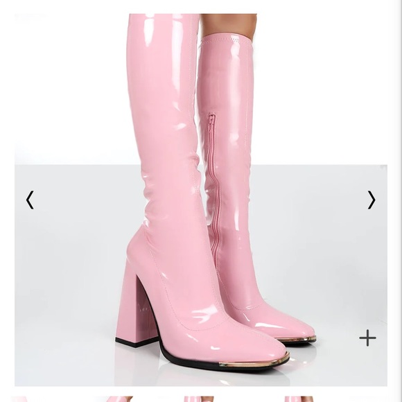 Public Desire hot pink boots in size 7 - Picture 1 of 3